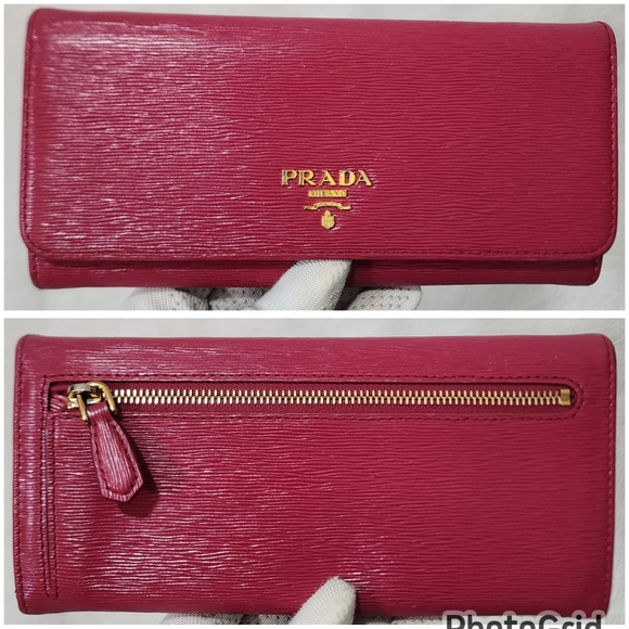 ✨🛍️ Prada Pink Saffiano Leather Wallet with Card Case - Picture 8 of 13